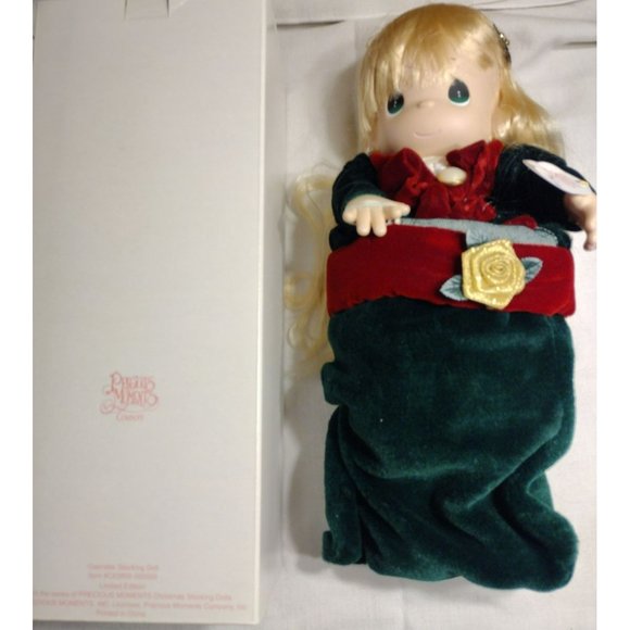 Vintage Precious Moments Gabrielle Christmas Stocking Doll 2001 Box Tags 15" - Picture 2 of 10